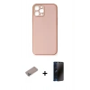 MARSİLYAN™- iPhone 12 Pro Max Kılıf Yadigar Klasik - Siyah 3D Antistatik Hayalet Cam Ekran Koruyucu + Shine Kamera Lens Koruma Cam - SABE