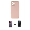 MARSİLYAN™- iPhone 12 Pro Max Kılıf Yadigar Klasik - Siyah 3D Antistatik Hayalet Cam Ekran Koruyucu + Neon Fosforlu Kamera Lens - TU