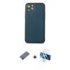 MARSİLYAN™- iPhone 12 Pro Max Kılıf Yadigar Klasik - Siyah 3D Antistatik Seramik Nano Ekran Koruyucu + Metal Kamera Lens Koruma Cam - GD