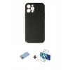 MARSİLYAN™- iPhone 12 Pro Max Kılıf Yadigar Klasik - Siyah 3D Antistatik Seramik Nano Ekran Koruyucu + Shine Kamera Lens Koruma Cam - MI
