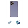 MARSİLYAN™- iPhone 12 Pro Max Kılıf Yadigar Klasik - Siyah 3D Antistatik Seramik Nano Ekran Koruyucu + Shine Kamera Lens Koruma Cam - MI