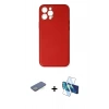 MARSİLYAN™- iPhone 12 Pro Max Kılıf Yadigar Klasik - Siyah 3D Antistatik Seramik Nano Ekran Koruyucu + Renkli Kamera Lens Koruma Cam - YL