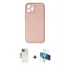 MARSİLYAN™- iPhone 12 Pro Max Kılıf Yadigar Klasik - Siyah 3D Antistatik Seramik Nano Ekran Koruyucu + Shine Kamera Lens - GD