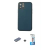 MARSİLYAN™- iPhone 12 Pro Max Kılıf Yadigar Klasik - Siyah 5D Eko Cam Ekran Koruyucu + Renkli Kamera Lens Koruma Cam - YL
