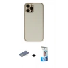 MARSİLYAN™- iPhone 12 Pro Max Kılıf Yadigar Klasik - Siyah 5D Eko Cam Ekran Koruyucu + Renkli Kamera Lens Koruma Cam - YL