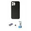MARSİLYAN™- iPhone 12 Pro Max Kılıf Yadigar Klasik - Siyah 5D Eko Cam Ekran Koruyucu + Renkli Kamera Lens Koruma Cam - SI