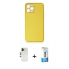 MARSİLYAN™- iPhone 12 Pro Max Kılıf Yadigar Klasik - Siyah 5D Eko Cam Ekran Koruyucu + Shine Kamera Lens - GD