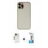 MARSİLYAN™- iPhone 12 Pro Max Kılıf Yadigar Klasik - Siyah 5D Eko Cam Ekran Koruyucu + Shine Kamera Lens - GD