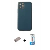 MARSİLYAN™- iPhone 12 Pro Max Kılıf Yadigar Klasik - Siyah 5D Eko Cam Ekran Koruyucu + Shine Kamera Lens Koruma Cam - SABE