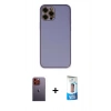 MARSİLYAN™- iPhone 12 Pro Max Kılıf Yadigar Klasik - Siyah 5D Eko Cam Ekran Koruyucu + Neon Fosforlu Kamera Lens - TU
