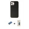 MARSİLYAN™- iPhone 12 Pro Max Kılıf Yadigar Klasik - Siyah 6D Mat Seramik Hayalet Nano Ekran Koruyucu + Shine Kamera Lens Koruma Cam - GD