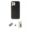 MARSİLYAN™- iPhone 12 Pro Max Kılıf Yadigar Klasik - Siyah 6D Mat Seramik Hayalet Nano Ekran Koruyucu + Metal Kamera Lens Koruma Cam - KI