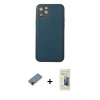 MARSİLYAN™- iPhone 12 Pro Max Kılıf Yadigar Klasik - Siyah 6D Mat Seramik Hayalet Nano Ekran Koruyucu + Metal Kamera Lens Koruma Cam - KI