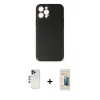 MARSİLYAN™- iPhone 12 Pro Max Kılıf Yadigar Klasik - Siyah 6D Mat Seramik Hayalet Nano Ekran Koruyucu + Shine Kamera Lens - LT
