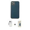 MARSİLYAN™- iPhone 12 Pro Max Kılıf Yadigar Klasik - Siyah 6D Mat Seramik Hayalet Nano Ekran Koruyucu + Shine Kamera Lens - LT