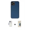 MARSİLYAN™- iPhone 12 Pro Max Kılıf Yadigar Klasik - Siyah 6D Mat Seramik Hayalet Nano Ekran Koruyucu + Shine Kamera Lens - LT