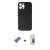 MARSİLYAN™- iPhone 12 Pro Max Kılıf Yadigar Klasik - Siyah 6D Mat Seramik Hayalet Nano Ekran Koruyucu + Metal Kamera Lens Koruma Cam - GD