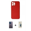 MARSİLYAN™- iPhone 12 Pro Max Kılıf Yadigar Klasik - Siyah 6D Mat Seramik Hayalet Nano Ekran Koruyucu + Neon Fosforlu Kamera Lens - MI