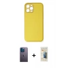 MARSİLYAN™- iPhone 12 Pro Max Kılıf Yadigar Klasik - Siyah 6D Mat Seramik Hayalet Nano Ekran Koruyucu + Neon Fosforlu Kamera Lens - MI