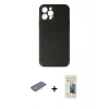MARSİLYAN™- iPhone 12 Pro Max Kılıf Yadigar Klasik - Siyah 6D Mat Seramik Hayalet Nano Ekran Koruyucu + Renkli Kamera Lens Koruma Cam - SI
