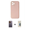 MARSİLYAN™- iPhone 12 Pro Max Kılıf Yadigar Klasik - Siyah 6D Mat Seramik Hayalet Nano Ekran Koruyucu + Neon Fosforlu Kamera Lens - SI
