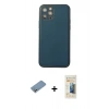 MARSİLYAN™- iPhone 12 Pro Max Kılıf Yadigar Klasik - Siyah 6D Mat Seramik Hayalet Nano Ekran Koruyucu + Shine Kamera Lens Koruma Cam - GS