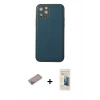 MARSİLYAN™- iPhone 12 Pro Max Kılıf Yadigar Klasik - Siyah 6D Mat Seramik Hayalet Nano Ekran Koruyucu + Shine Kamera Lens Koruma Cam - SABE