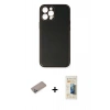 MARSİLYAN™- iPhone 12 Pro Max Kılıf Yadigar Klasik - Siyah 6D Mat Seramik Hayalet Nano Ekran Koruyucu + Shine Kamera Lens Koruma Cam - SABE