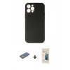 MARSİLYAN™- iPhone 12 Pro Max Kılıf Yadigar Klasik - Siyah 6D Mat Seramik Hayalet Nano Ekran Koruyucu + Renkli Kamera Lens Koruma Cam - YL