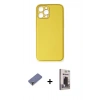 MARSİLYAN™- iPhone 12 Pro Max Kılıf Yadigar Klasik - Siyah Bilvis Hayalet Cam Ekran Koruyucu + Metal Kamera Lens Koruma Cam - GD