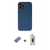 MARSİLYAN™- iPhone 12 Pro Max Kılıf Yadigar Klasik - Siyah Bilvis Hayalet Cam Ekran Koruyucu + Metal Kamera Lens Koruma Cam - GD