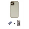 MARSİLYAN™- iPhone 12 Pro Max Kılıf Yadigar Klasik - Siyah Bilvis Hayalet Cam Ekran Koruyucu + Metal Kamera Lens Koruma Cam - GD