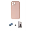 MARSİLYAN™- iPhone 12 Pro Max Kılıf Yadigar Klasik - Siyah Bilvis Hayalet Cam Ekran Koruyucu + Shine Kamera Lens Koruma Cam - GD