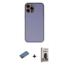 MARSİLYAN™- iPhone 12 Pro Max Kılıf Yadigar Klasik - Siyah Bilvis Hayalet Cam Ekran Koruyucu + Shine Kamera Lens Koruma Cam - GD