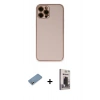 MARSİLYAN™- iPhone 12 Pro Max Kılıf Yadigar Klasik - Siyah Bilvis Hayalet Cam Ekran Koruyucu + Shine Kamera Lens Koruma Cam - GS
