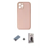 MARSİLYAN™- iPhone 12 Pro Max Kılıf Yadigar Klasik - Siyah Bilvis Hayalet Cam Ekran Koruyucu + Metal Kamera Lens Koruma Cam - KI