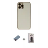 MARSİLYAN™- iPhone 12 Pro Max Kılıf Yadigar Klasik - Siyah Bilvis Hayalet Cam Ekran Koruyucu + Metal Kamera Lens Koruma Cam - KI