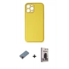 MARSİLYAN™- iPhone 12 Pro Max Kılıf Yadigar Klasik - Siyah Bilvis Hayalet Cam Ekran Koruyucu + Metal Kamera Lens Koruma Cam - KI