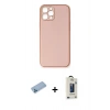 MARSİLYAN™- iPhone 12 Pro Max Kılıf Yadigar Klasik - Siyah Bilvis Hayalet Cam Ekran Koruyucu + Mavi Shine Kamera Lens Koruma Cam