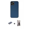 MARSİLYAN™- iPhone 12 Pro Max Kılıf Yadigar Klasik - Siyah Bilvis Hayalet Cam Ekran Koruyucu + Renkli Kamera Lens Koruma Cam - PE
