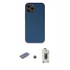 MARSİLYAN™- iPhone 12 Pro Max Kılıf Yadigar Klasik - Siyah Bilvis Hayalet Cam Ekran Koruyucu + Pembe Renkli Kamera Lens Koruma Cam