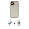 MARSİLYAN™- iPhone 12 Pro Max Kılıf Yadigar Klasik - Siyah Bilvis Hayalet Cam Ekran Koruyucu + Shine Kamera Lens Koruma Cam - PE