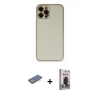 MARSİLYAN™- iPhone 12 Pro Max Kılıf Yadigar Klasik - Siyah Bilvis Hayalet Cam Ekran Koruyucu + Renkli Kamera Lens Koruma Cam - YL