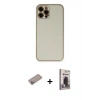 MARSİLYAN™- iPhone 12 Pro Max Kılıf Yadigar Klasik - Siyah Bilvis Hayalet Cam Ekran Koruyucu + Shine Kamera Lens Koruma Cam - SABE
