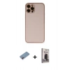 MARSİLYAN™- iPhone 12 Pro Max Kılıf Yadigar Klasik - Siyah Bilvis Hayalet Cam Ekran Koruyucu + Shine Kamera Lens Koruma Cam - PE