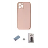 MARSİLYAN™- iPhone 12 Pro Max Kılıf Yadigar Klasik - Siyah Bilvis Hayalet Cam Ekran Koruyucu + Shine Kamera Lens Koruma Cam - PE