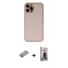MARSİLYAN™- iPhone 12 Pro Max Kılıf Yadigar Klasik - Siyah Bilvis Hayalet Cam Ekran Koruyucu + Shine Kamera Lens Koruma Cam - SABE