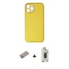 MARSİLYAN™- iPhone 12 Pro Max Kılıf Yadigar Klasik - Siyah Bilvis Hayalet Cam Ekran Koruyucu + Shine Kamera Lens Koruma Cam - SABE