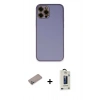 MARSİLYAN™- iPhone 12 Pro Max Kılıf Yadigar Klasik - Siyah Bilvis Hayalet Cam Ekran Koruyucu + Shine Kamera Lens Koruma Cam - SABE