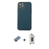 MARSİLYAN™- iPhone 12 Pro Max Kılıf Yadigar Klasik - Siyah Bilvis Hayalet Cam Ekran Koruyucu + Shine Kamera Lens Koruma Cam - SH